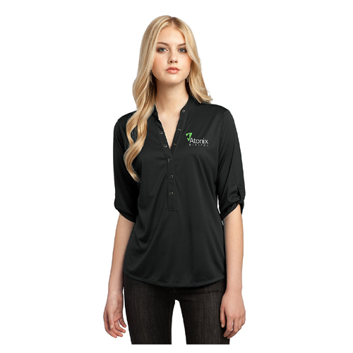 Ladies OGIO Crush Henley:Diesel Grey